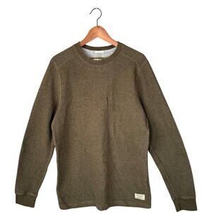 Abercrombie & Fitch Muscle Men's Waffle Long  Sleeve Tee Shirt Elbow Patches XL